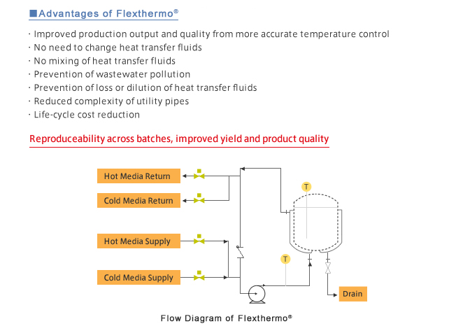 Single Heat Transfer System for Temperature Control - Advantages and Flow Diagram