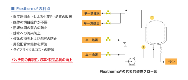 Flexthermo®の利点とフロー図